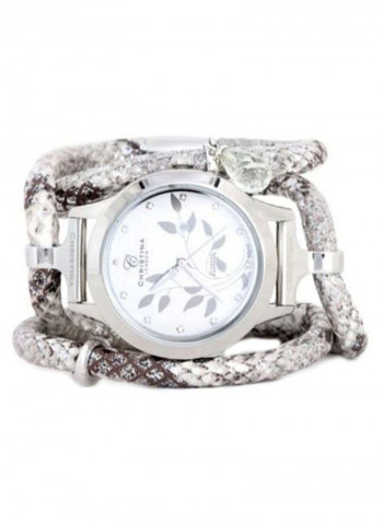 Women's Leather Analog Watch 305 SWBL