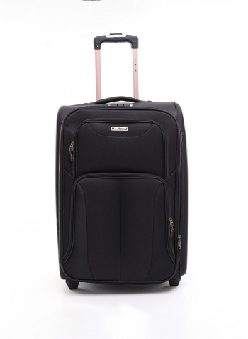 4-Piece Soft Trolley Luggage Bags Set Black