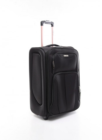 4-Piece Soft Trolley Luggage Bags Set Black
