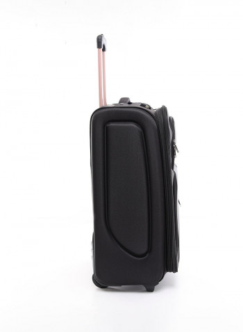 4-Piece Soft Trolley Luggage Bags Set Black