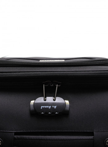 4-Piece Soft Trolley Luggage Bags Set Black