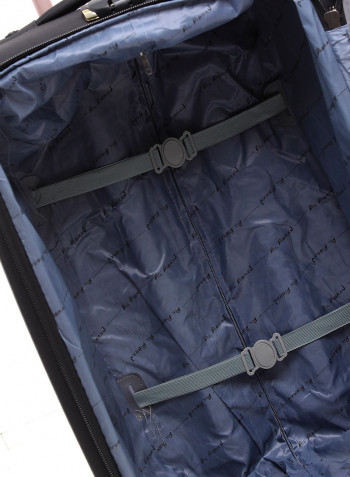 4-Piece Soft Trolley Luggage Bags Set Black