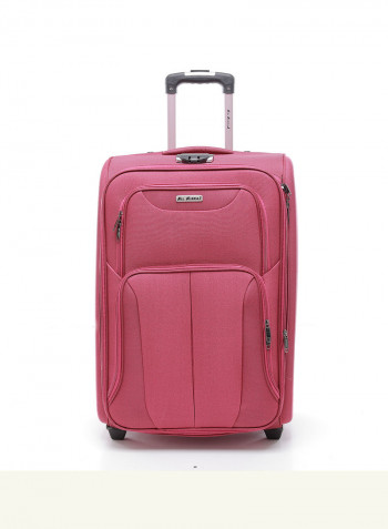 4-Piece Soft Trolley Luggage Bags Set Burgundy