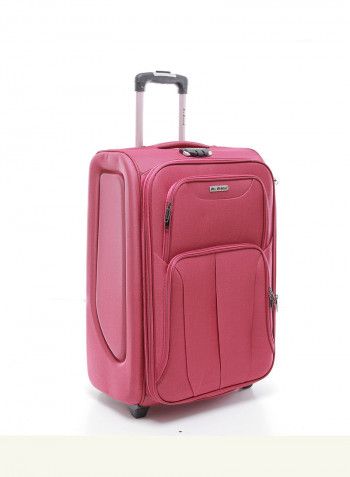 4-Piece Soft Trolley Luggage Bags Set Burgundy