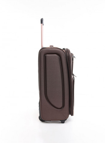 4-Piece Soft Trolley Luggage Bags Set Coffee