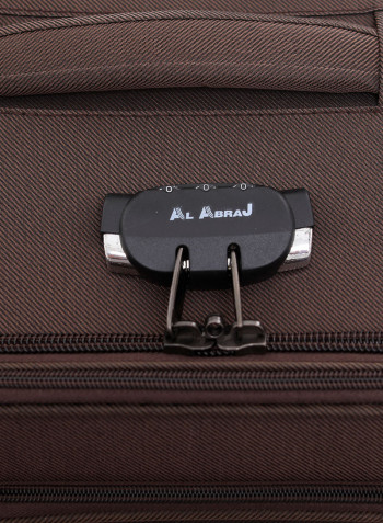 4-Piece Soft Trolley Luggage Bags Set Coffee