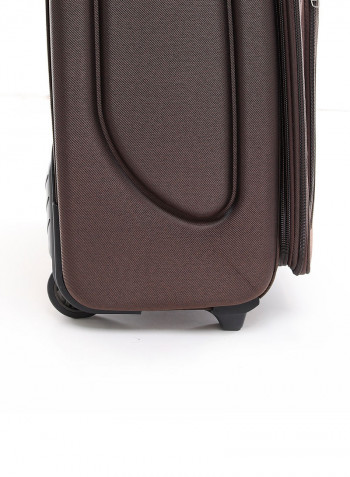 4-Piece Soft Trolley Luggage Bags Set Coffee
