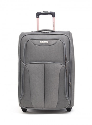 4-Piece Soft Trolley Luggage Bags Set Grey