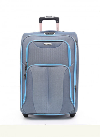 4-Piece Soft Trolley Luggage Bags Set Sky Blue