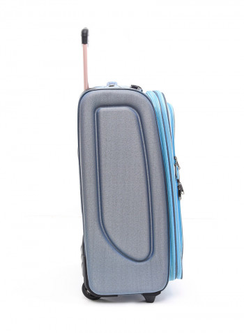 4-Piece Soft Trolley Luggage Bags Set Sky Blue