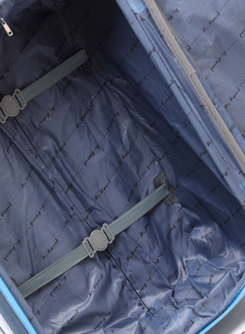 4-Piece Soft Trolley Luggage Bags Set Sky Blue