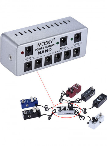 Guitar Effects  Mini Power Supply 8 Isolated DC Outputs with Cables Power Adapter