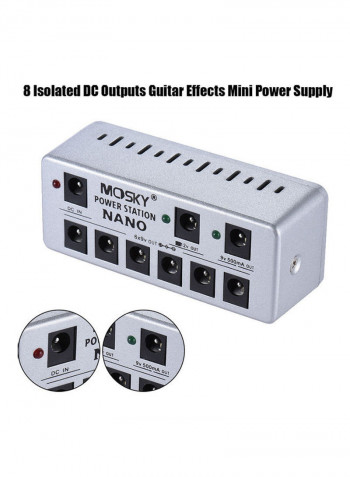 Guitar Effects  Mini Power Supply 8 Isolated DC Outputs with Cables Power Adapter