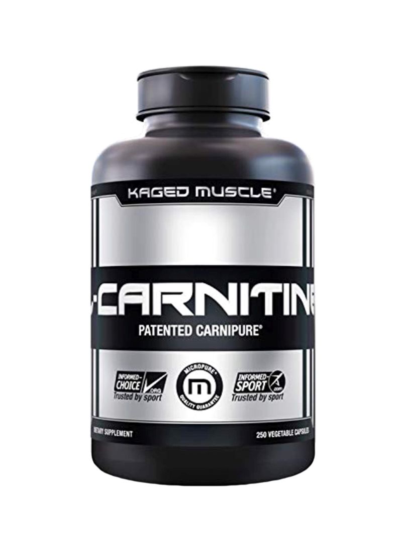 Premium L-Carnitine 500mg - 250 Veggie Capsules