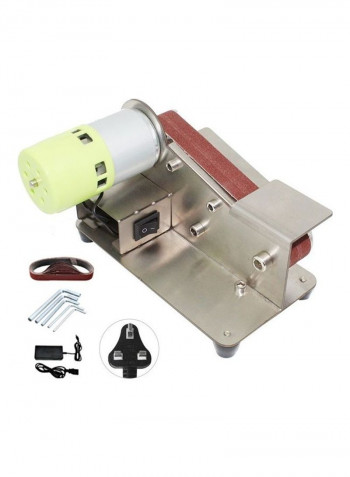 Fixed Angle Knife Sharpener Belt Sander Set Silver/Brown/Green