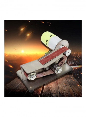 Fixed Angle Knife Sharpener Belt Sander Set Silver/Brown/Green
