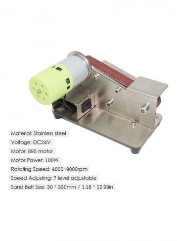 Fixed Angle Knife Sharpener Belt Sander Set Silver/Brown/Green