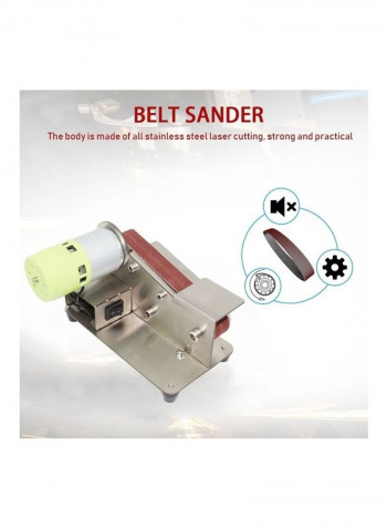 Fixed Angle Knife Sharpener Belt Sander Set Silver/Brown/Green