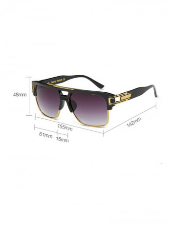 Men's UV Protected Square Sunglasses - Lens Size: 61 mm