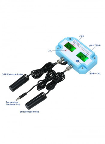 Professional LCD Water Quality Tester Blue/White/Black 5.1 x 3 x 1inch