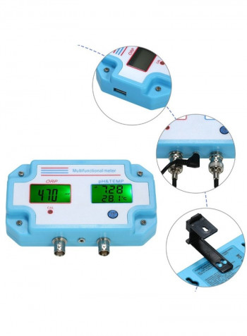 Professional LCD Water Quality Tester Blue/White/Black 5.1 x 3 x 1inch
