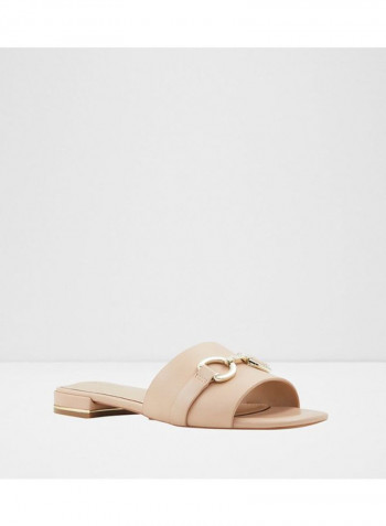 Sevyflex Broad Strap Flat Sandals Beige