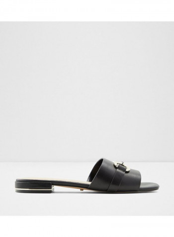 Sevyflex Broad Strap Flat Sandals Black