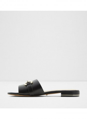 Sevyflex Broad Strap Flat Sandals Black