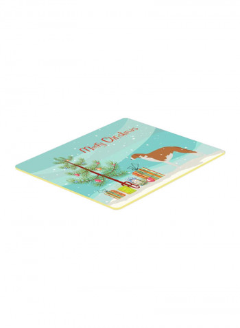 Borzoi Russian Greyhound Merry Christmas Tree Kitchen/Bath Mat Multicolour 11 x 11inch