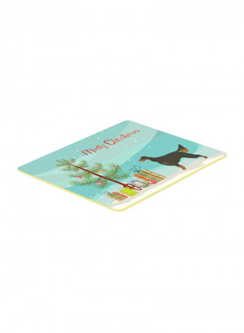Gordon Setter Christmas Kitchen Mat Multicolour 11 x 11inch