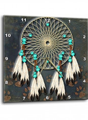 Native American Art Printed Wall Clock Multicolour 13x13x0.1inch