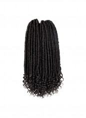 6-Piece Faux Locs Crochet Hair Extension 1B 16inch