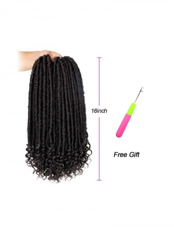 6-Piece Faux Locs Crochet Hair Extension 1B 16inch