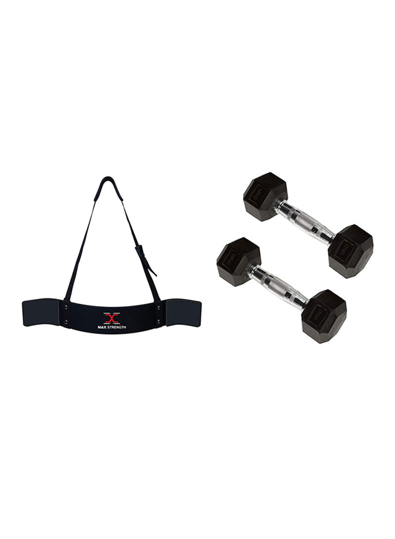 Hex Dumbbell 10 KG With Arm Blaster