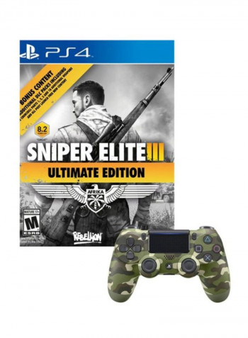 Sniper Elite III: Ultimate Edition (Intl Version) With DualShock 4 Wireless Controller - Action & Shooter - PlayStation 4 (PS4)