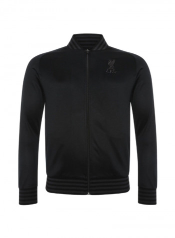Collared Neck Track Jacket أسود