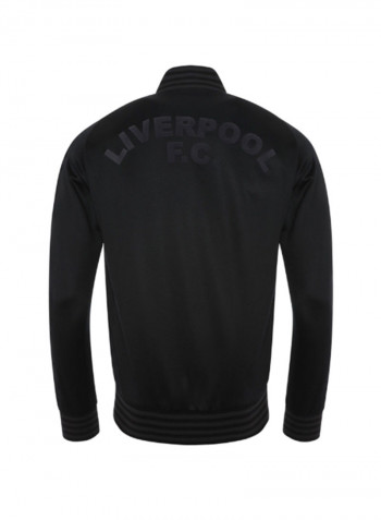 Collared Neck Track Jacket أسود