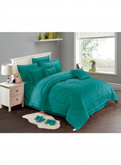 12-Piece Embrace Comforter Set Microfiber Blue King