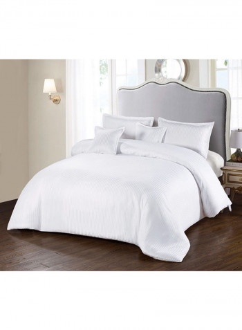 7-Piece Double Comforter Set Microfiber White