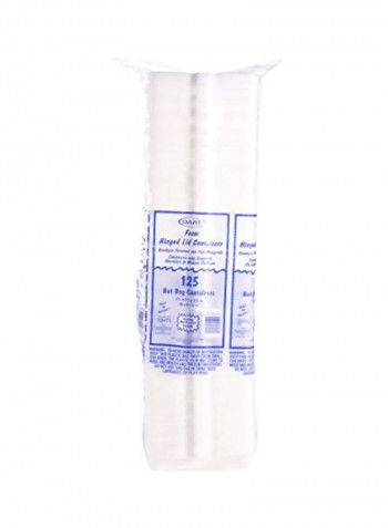 500-Piece Hot Dog Foam Hinged Container White 15.6x14.9x16.1inch