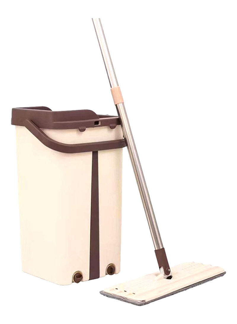 Disposable Mop With Bucket Cream/Brown