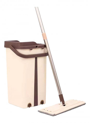 Disposable Mop With Bucket Cream/Brown