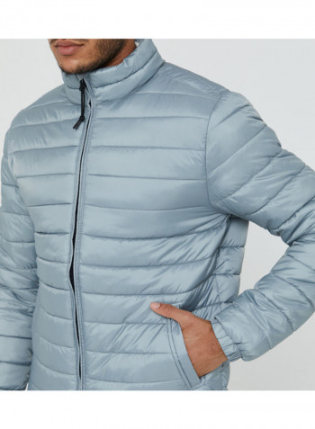 Midweight Puffer Jacket رمادي