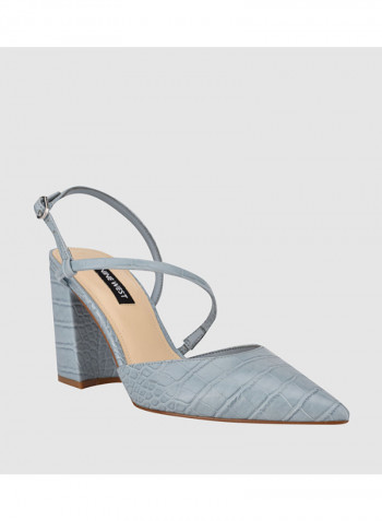 High Heels Syn Sling Back Sandals Blue
