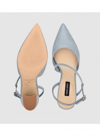 High Heels Syn Sling Back Sandals Blue