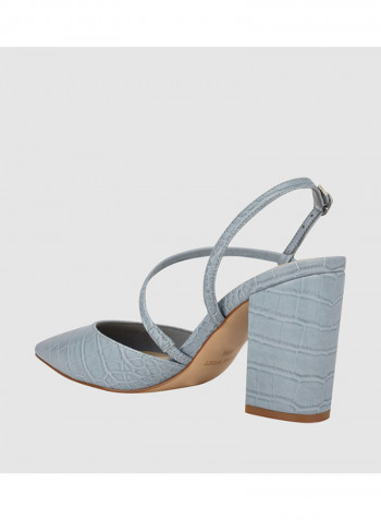 High Heels Syn Sling Back Sandals Blue