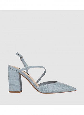 High Heels Syn Sling Back Sandals Blue