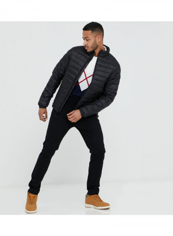 Midweight Puffer Jacket أسود