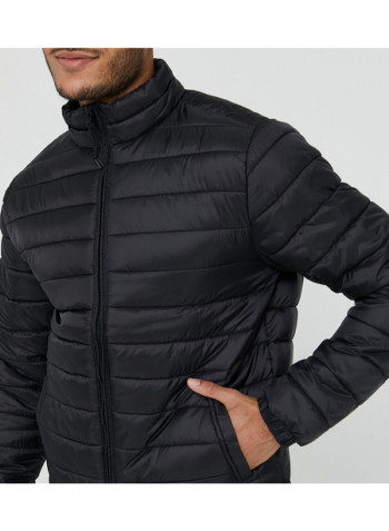 Midweight Puffer Jacket أسود