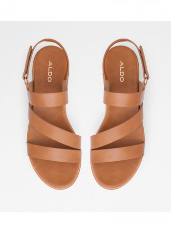 Perwell Wedge Sandals Brown